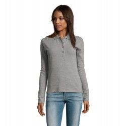 Лонгслів поло SOL'S Podium сірий меланж - 11317360M