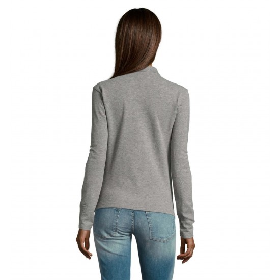 Лонгслів поло SOL'S Podium сірий меланж - 11317360M