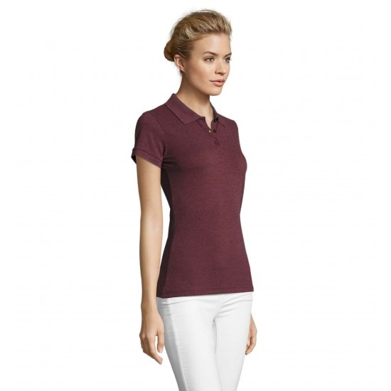 Футболка поло жіноча SOL'S Perfect темно-бордовий меланж - 11347148M Футболка поло жіноча SOL'S Perfect темно-бордовий меланж - 11347148M