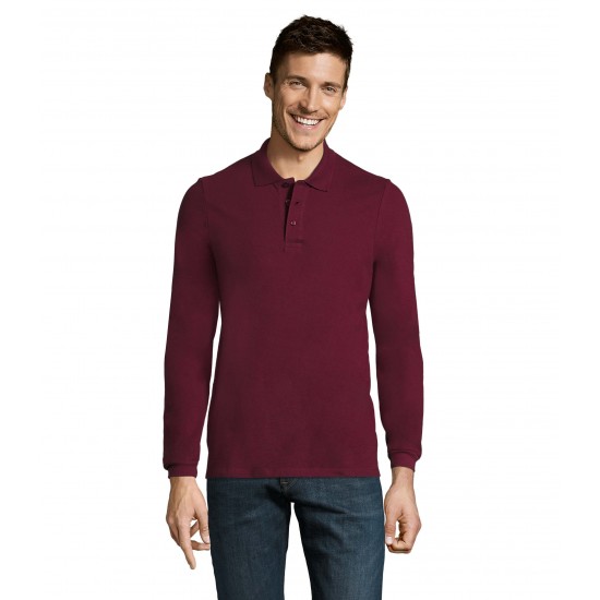 Лонгслів поло SOL'S Winter II бордовий - 11353146S