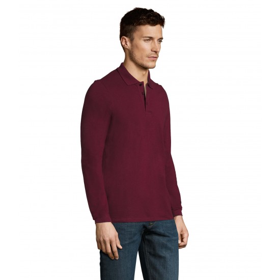 Лонгслів поло SOL'S Winter II бордовий - 11353146S