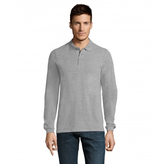 Лонгслів поло SOL'S Winter II сірий меланж - 11353360L