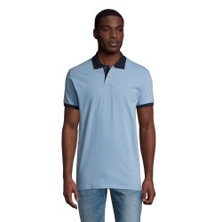Футболка поло SOL'S Prince небесно-блакитний/кобальт - 11369922M