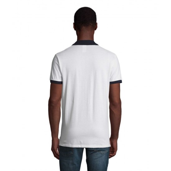 Футболка поло SOL'S Prince білий/насичений темно-синій - 11369989XL