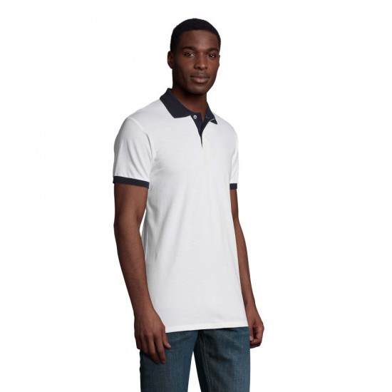 Футболка поло SOL'S Prince білий/насичений темно-синій - 11369989XL