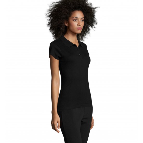 Футболка поло жіноча SOL'S Prescott насичений чорний - 11376309M