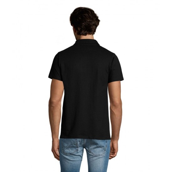 Футболка поло чоловіча SOL'S Prescott насичений чорний - 11377309S
