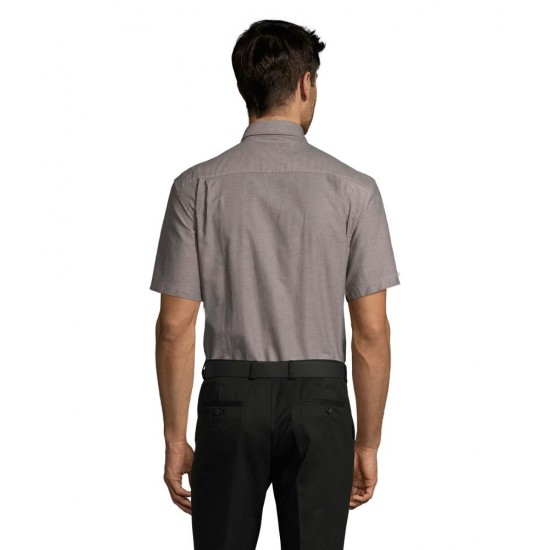 Сорочка чоловіча SOL'S Brisbane Short Sleeve сріблястий - 16010900XL Сорочка чоловіча SOL'S Brisbane Short Sleeve сріблястий - 16010900XL