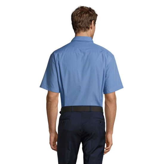 Сорочка чоловіча SOL'S Bristol Short Sleeve середньо-синій - 16050230L