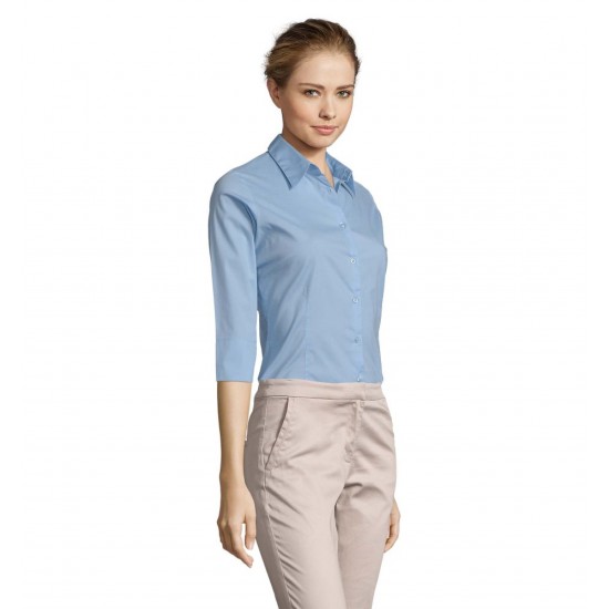 Сорочка жіноча SOL'S Effect 3/4 Sleeve світло-блакитний - 17010219S Сорочка жіноча SOL'S Effect 3/4 Sleeve світло-блакитний - 17010219S