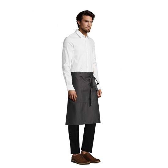 Фартух офіціанта SOL'S Greenwich, 65 см темно-сірий - 88020384TUN