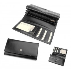 Гаманець жіночий шкіряний Stefania чорний - 008D-DF-62 Гаманець жіночий шкіряний Stefania чорний - 008D-DF-62