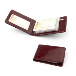 Візитниця шкіряна Stefania темно-червоний - 017W-DF-85