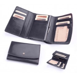 Гаманець жіночий шкіряний Stefania чорний - 018D-DF-62 Гаманець жіночий шкіряний Stefania чорний - 018D-DF-62