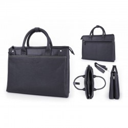 Портфель шкіряний Giovani чорний - 648CV