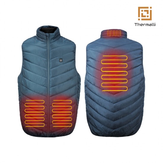Жилет з підігрівом Thermalli Val Cenis синій - 10100105-44XXL