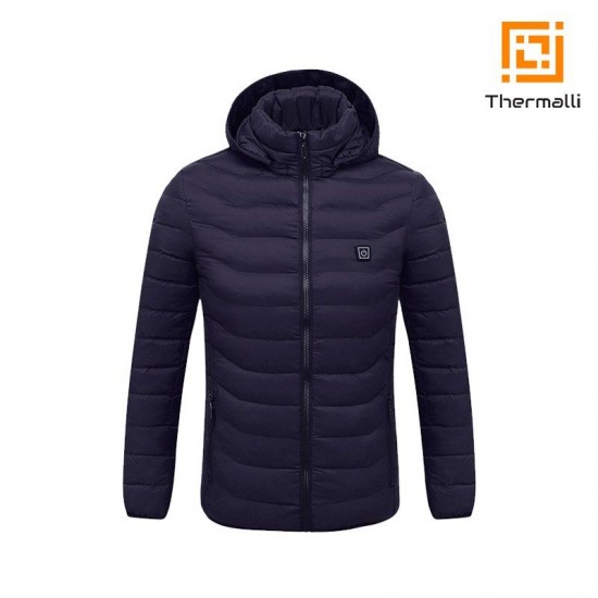 Куртка  з підігрівом Thermalli Chamonix темно-синій - 10880044S