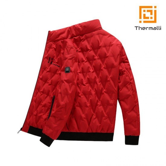 Куртка з підігрівом Thermalli Courchevel червоний - 10881502M
