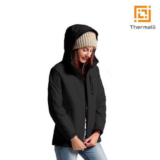 Жіноча куртка з підігрівом Thermalli Pila чорний - 10882201L