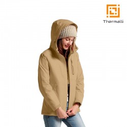 Жіноча куртка з підігрівом Thermalli Pila бежевий - 10882213S