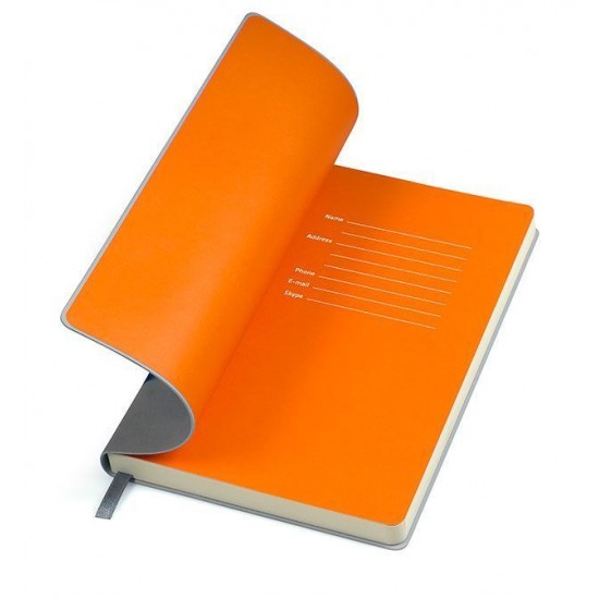 Блокнот в лінію A5 Thinkme Funky, м'яка обкладинка сірий/помаранчевий - TM21209/30/06