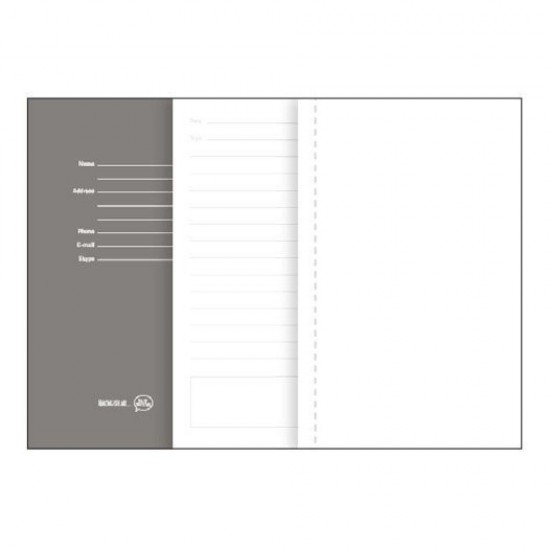 Блокнот в лінію A5 Thinkme Funky, м'яка обкладинка чорний/сірий - TM21209/35/30