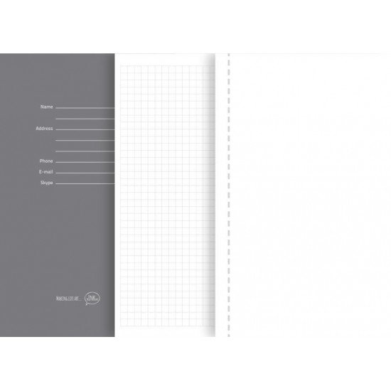 Блокнот в клітинку A5 Thinkme Silky, тверда обкладинка червоний - TM21215/08