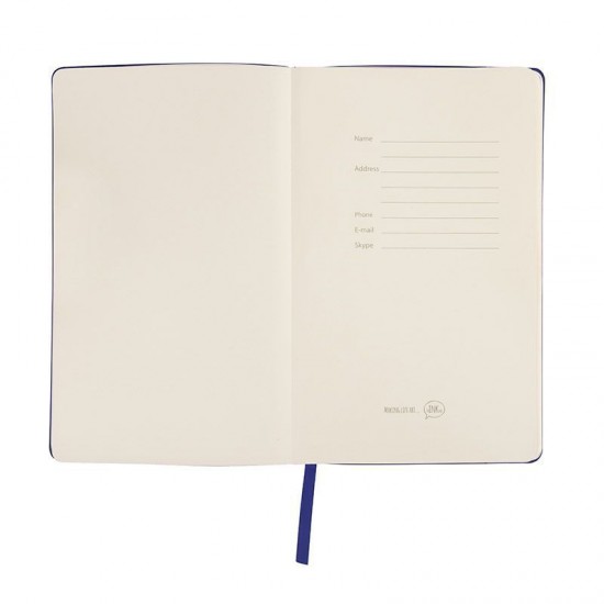 Блокнот в лінію A5 Thinkme Audrey, м'яка обкладинка темно-синій - TM21222/26