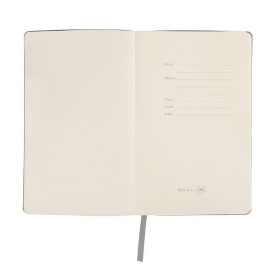 Блокнот в лінію A5 Thinkme Audrey, м'яка обкладинка сірий - TM21222/30