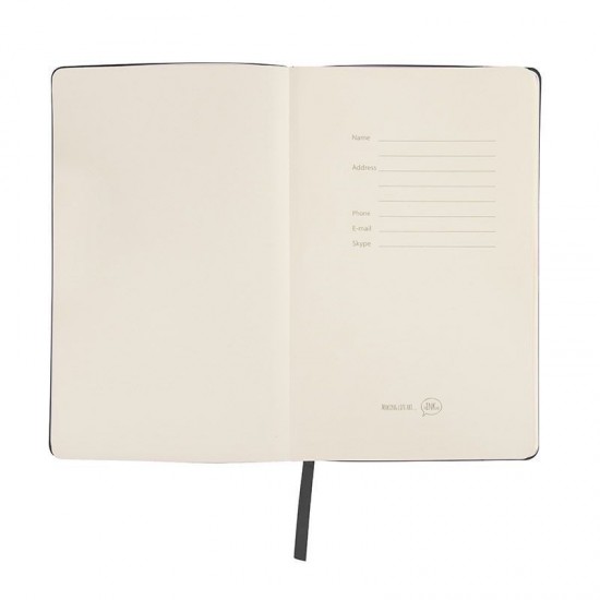 Блокнот в лінію A5 Thinkme Audrey, м'яка обкладинка чорний - TM21222/35