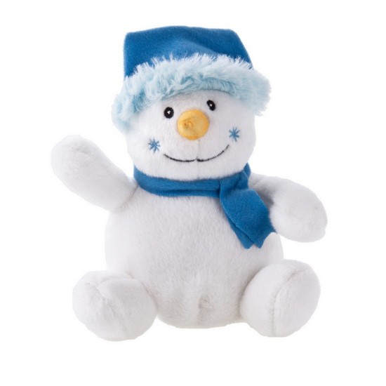 Іграшка плюшевий сніговик Бренан біло-синій - HE324-42