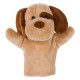 Плюшева собака на руку світло-коричневий - HE694-18