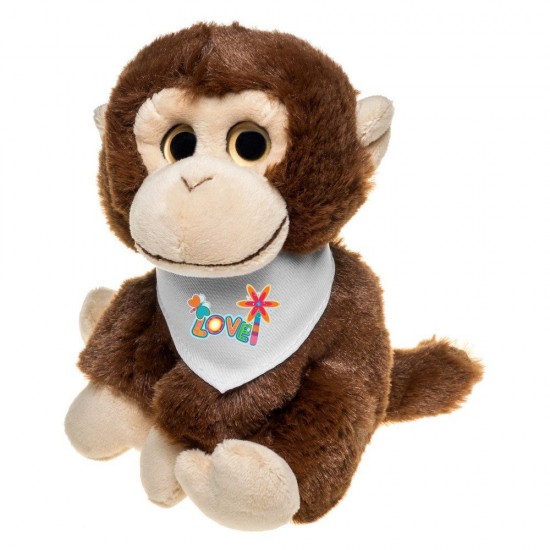 Іграшка плюшева мавпа Таффі коричневий - HE748-16