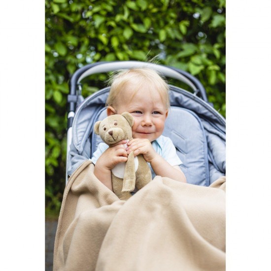 Плед флісовий дитячий з плюшевим ведведиком Voyager Phil 80х100 см бежевий - HE771-20