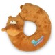 Дорожна подушка-іграшка плюшевий ведмедик світло-коричневий - HE798-18