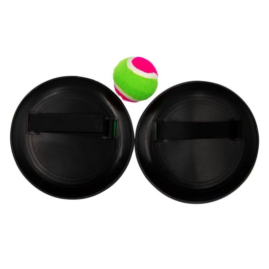 Набір ігровий Естер, м'яч тенісний, 2 тарілки з липучками чорний - V0016-03