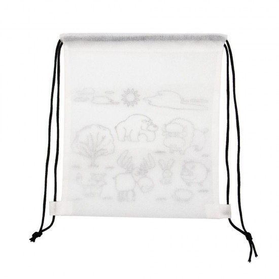 Рюкзак-мішок для розмальовки з олівцями Voyager Brody білий - V0021-02