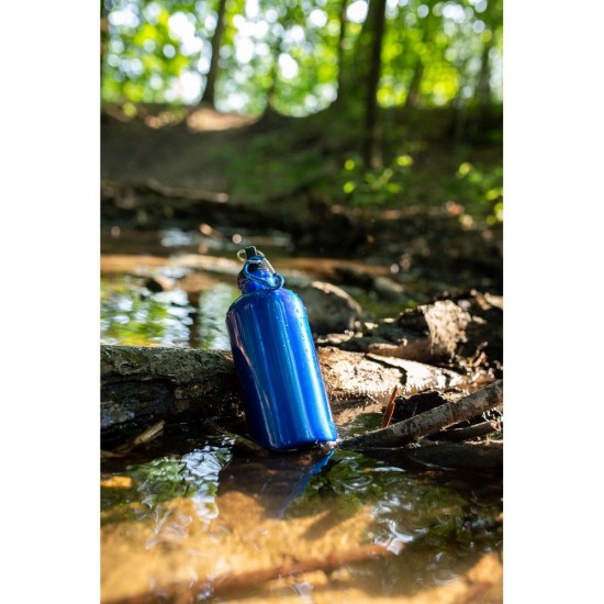 Пляшка для води 500 мл алюмінієва  Voyager Marilsa, з карабіном чорний - V0029-03