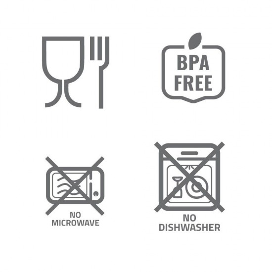 Пляшка для води 500 мл алюмінієва  Voyager Marilsa, з карабіном чорний - V0029-03