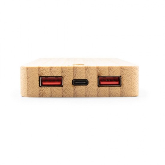 Повербанк 8000 mAh Voyager B'right, бездротова зарядка 15W, світлодіодний індикатор натуральний - V0053-17