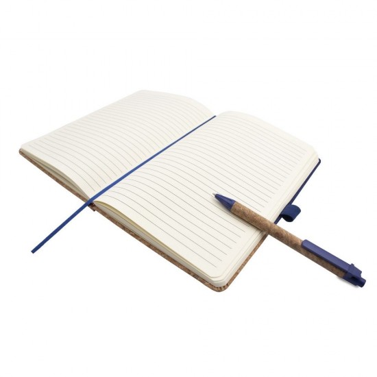 Блокнот в лінію А5 Voyager Layla, тверда обкладинка, з кульковою ручкою кобальт - V0056-04