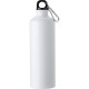 Пляшка для води алюмінієва 750 мл з карабіном білий - V0081-02