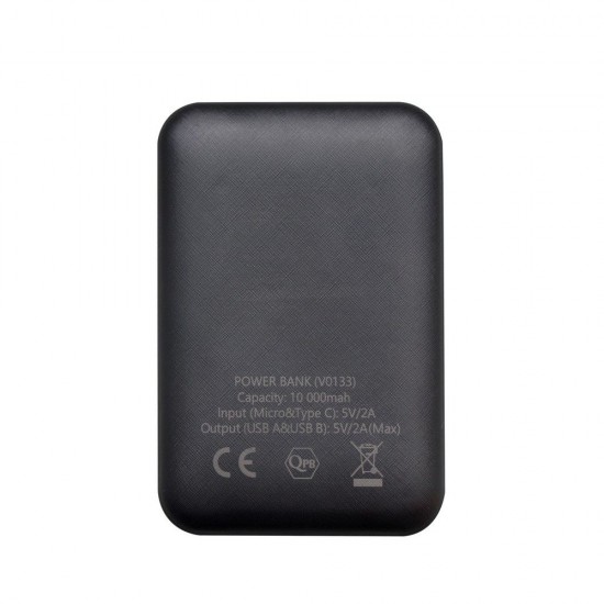 Повербанк 10000 mAh Voyager Air Gifts, цифровий індикатор чорний - V0133-03
