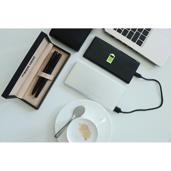 Повербанк 8000 mAh Voyager Mauro Conti, LED підсвічування, світлодіодний індикатор чорний - V0168-03