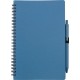 Еко-блокнот в лінію на спіралі А5 Voyager, тверда обкладинка, з кульковою ручкою синій - V0238-11