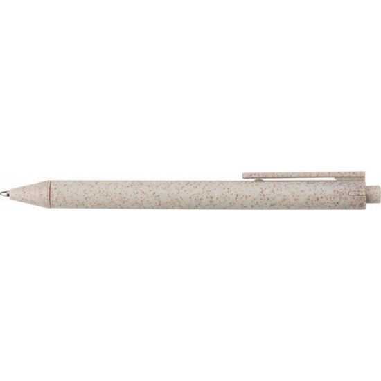 Блокнот А5 на спіралі з пшеничної соломи з ручкою, в лінію світло-коричневий - V0238-18