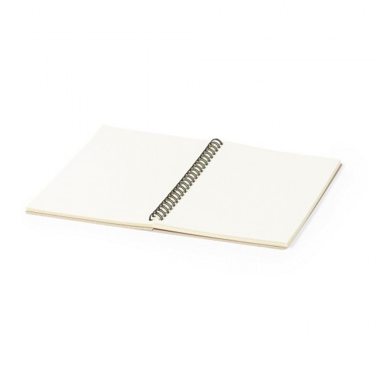 Еко-блокнот без лініювання на спіралі А5 Voyager, тверда обкладинка світло-бежевий - V0275-00