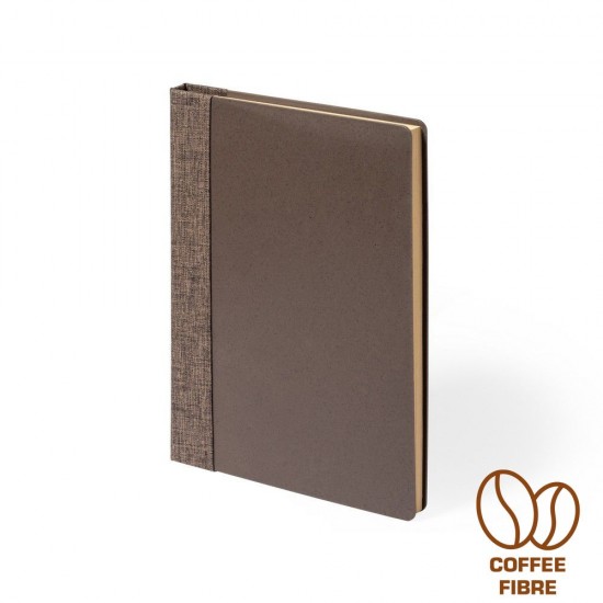 Блокнот в лінію А5 Voyager Coffee, тверда обкладинка з кавового волокна коричневий - V0276-16