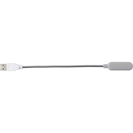 Світильник для комп'ютера USB, 3 LED діода, гнучка рука сірий - V0288-19