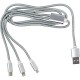Кабель для зарядки з 4 штекерами Voyager сріблястий - V0323-32